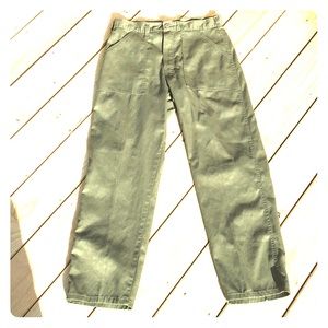 Vintage Olive Drab Army Fatigue Pants